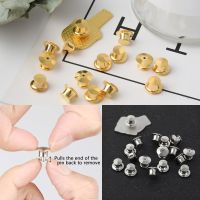 【CW】 5-10 pieces/pack Safety Brooch Lock Locking Clasp Metal Pins Back Buckle Bulk Pin Keepers base Jewelry Accessories