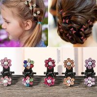 【CW】 12pcs/pack Rhinestone Hair Claw Hairpins Accessories Ornaments Hairgrip for Kids