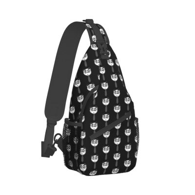 Panda Nerd torby na ramię czarno białe fajne torba na klatkę piersiowa mężczyźni wycieczka na zewnątrz torba ze sznurkiem liceum projektant torby Crossbody