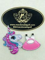 Golf Ball Marker From Navika USA. "UNICORN" Crystals Swarovski® with Hat Clip