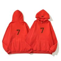 FOG FEAR OF GOD Season 7 Main Line High Street Number 7 Hoodie Distressed Print Hoodie