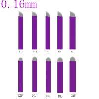 Lâmina Flex Chanfrada 0.16mm ( Micro ) Purple Edition 12/14/16CF/ U  Nano Needles Semi Permanent Makeup Eyebrow Tattoo Blades