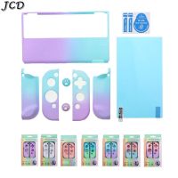 【cw】 JCD Hard Oled Console Joycon Housing Cover With film and 2 Thumb Stick Grips ！