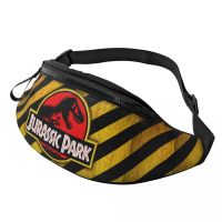 Fashion Jurassic Park Logo Fanny Pack for Travel Hiking Women Men Giant Dinsaur Crossbody Waist Bag Phone Money Pouch Running Belt