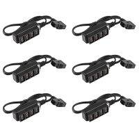 6X Male D-Tap B Type Power Dtap Tap to 4 Female P-Tap Ptap Hub Adapter Electric Splitter for Photography Power