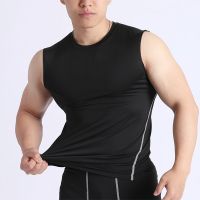 Men Gym Tank Tops Fitness Sport Tights Tank Top Sport Training Vest Quickly Dry Running Compression Sleeveless Yoga Shirt