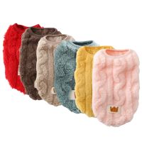 Pet Clothes Warm Winter Dog Cat Jacket Cute Wavy Double-sided Fleece Soft Puppy Kitten Coats for Small Medium Dogs Cats