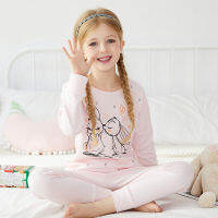 2pcSets Girls Clothing Sets Teenager Boys Sleepwear Cartoon Rabbit Kids Pyjamas Tops+Pants Casual Childrens Pajamas Home Suit