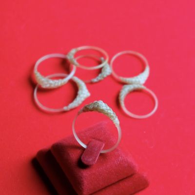 แหวนหางช้าง แท้ หางเผือก เสริมมงคล วงเล็กจิ๋ว