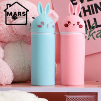 MARS Cute Cartoon Rabbit Pencil Case Portable Silicone Stationery Storage Bag