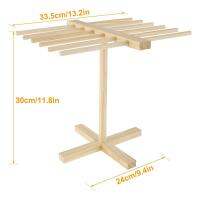 Lawrencep เครื่องเป่าแบบยืนสปาเก็ตตี้ไม้ที่ตากพาสต้าแบบถอดได้ที่แขวนก๋วยเตี๋ยวที่แขวนก๋วยเตี๋ยวที่แขวนไดร์เป่าสปาเก็ตตี้แบบถอดได้16แท่ง