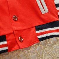 Autumn Kids Boys Girls Sweater Long Sleeve Cartoon Embroidery Baseball Jacket