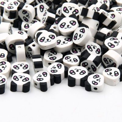 Cute Panda Polymer Clay Spacer Beads Loose Clay Beads For DIY Jewelry Making Bracelet Handmade Craft Accessories 20/50/100pcs DIY accessories and othe