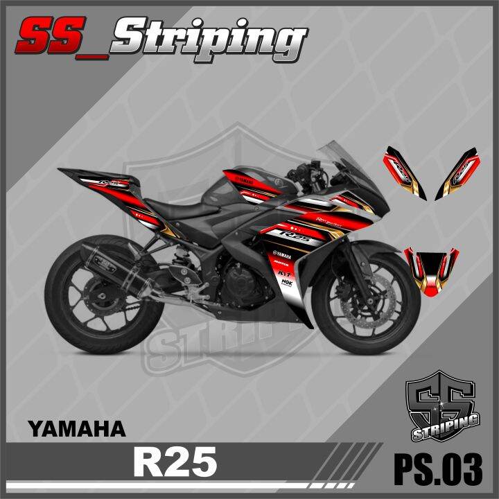 Sticker Striping List Variasi Yamaha R25 - Striping Yamaha R25. PS.003 ...