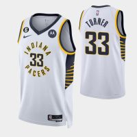 Indiana Pacers 33 Myles Turner White Jersey 2022-23 Association Edition