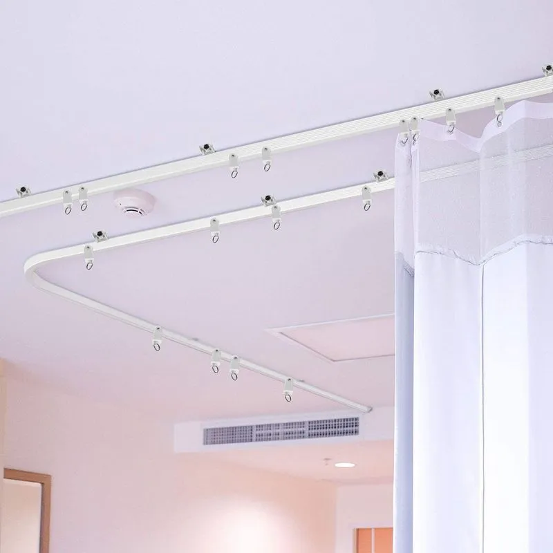 3M/5M Flexible Ceiling Mounted Curtain Track Rail Straight Slide Windows  Balcony Plastic Curtain Rail Track