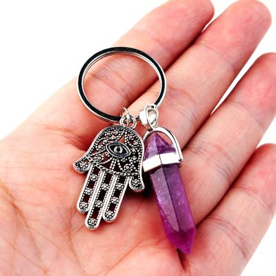 【CC】 1 Fashion Stone Pendant Keychain Evil Pink Chains Accessorie Jewelry