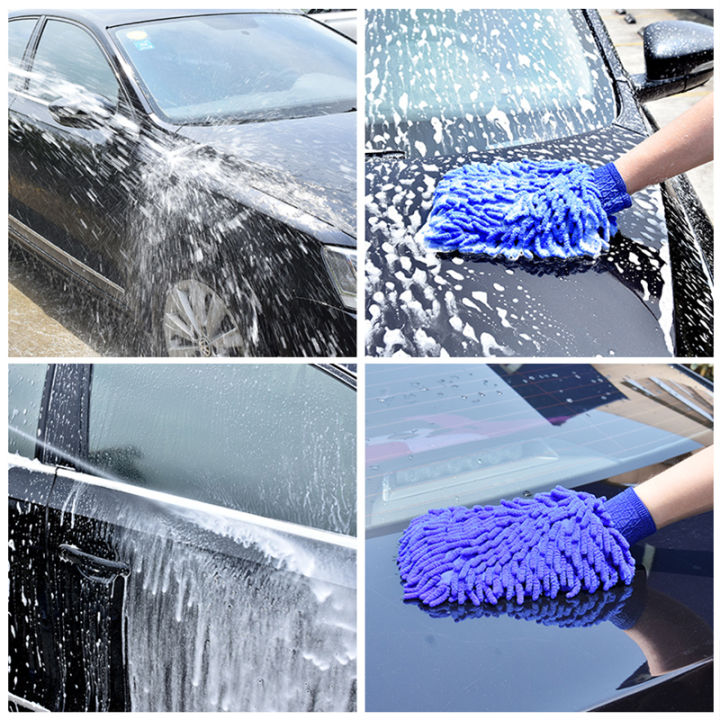 ฟองน้ำล้างรถ-ถุงมือตัวหนอน-นาโนไมโครไฟเบอร์-ถุงมือทำความสะอาด-ถุงมือล้างรถไมโครไฟเบอร์ตัวหนอน-เช็ดรถ-ถุงมือล้างจานj124