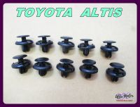 TOYOTA  ALTIS ENGINE COMPARTMENT COVER LOCKING CLIP SET (10 PCS.) "BLACK" #กิ๊บกดบังฝุ่นใต้เครื่อง โตโยต้า อัลติส สีดำ (10 ตัว)
