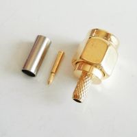 1X Pcs High quality RF Coax Connector Socket SMA Male Jack Crimp for RG316 RG174 RG179 LMR100 Cable Plug Gold Plated Coaxial