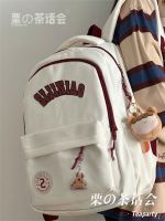 ☊ Japanese female ins backpack large capacity high school college students leisure joker wind bag female middle backpack