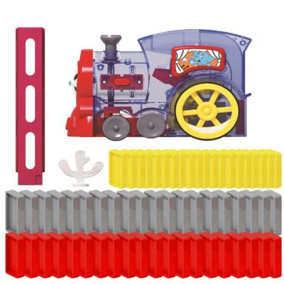Domino Train for Kids Colorful Lighting and Sound Domino Train Toy Domino Rally Electric Train Set Domino Stacking Toy for Train Hand-Eye Coordination elegance