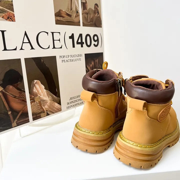 cod-beibei-childrens-shoes-boys-and-girls-handsome-casual-all-match-boots-british-style-chunky-heel-short-autumn-winter