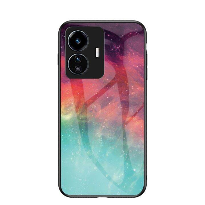 vivo-y77-5g-ปลอกกระจกเทมเปอร์เคสโทรศัพท์-soft-tpu-ป้องกันขอบ-hard-กันกระแทกแฟชั่น-vivo-y77-5g-เคสฝาหลัง