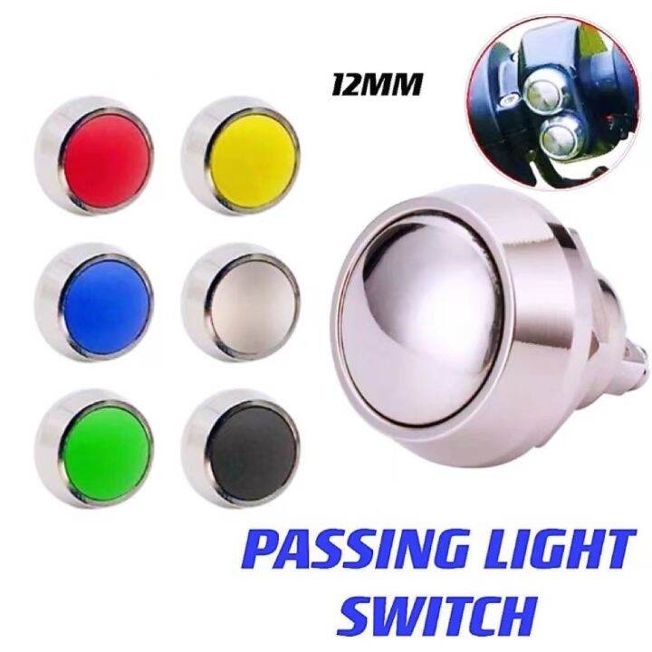MOTORCYCLE PASSING LIGHT SWITCH 12mm Momentary Button Lazada PH