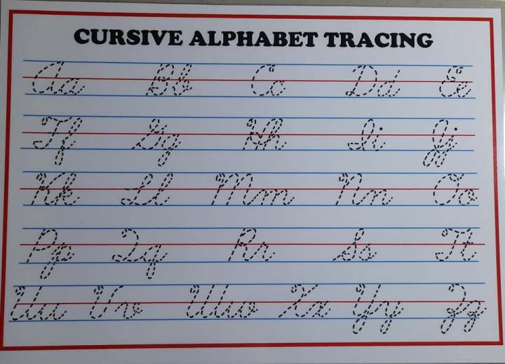 Laminated Tracing Cursive Alphabet, Personalize Names, Tracing Pad with ...