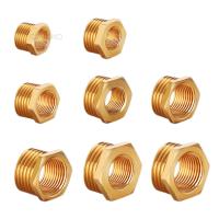 Brass reduction pipe fittings BSP 1/4 3/8 1/2 3/4 1 male x female threaded sleeve reduction adapter connector