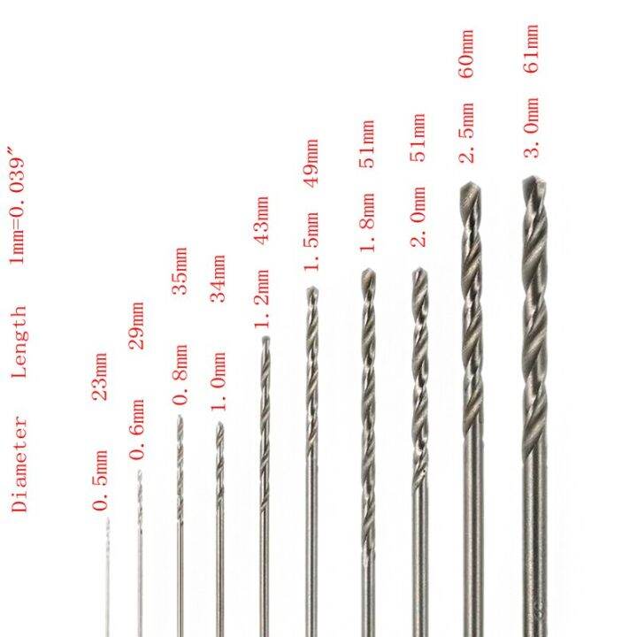 set-mata-bor-เกลียวเหล็กความเร็วสูงขนาดเล็กขาว10ชิ้น-1ชุดสำหรับ-dremel-สว่าน-hss