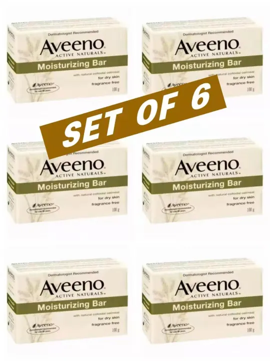 Set Of 6 Aveeno Soap Moisturizing Bar 100g Lazada Ph