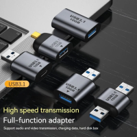 เครื่องแปลง USB 10Gbps Penyesuai Efon Jenis C 3.1 Ke 3.1ตัวผู้ตัวเมีย USB3.1 Gen 2ข้อมูล Penyambung Pemindahan Berkelajtinggi