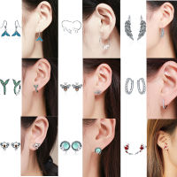 WOSTU Tiny Ear Stud for Girl Genuine 925 Sterling Silver Clear CZ Flower Stud Zirconia Earrings for Women Sterling Sliver