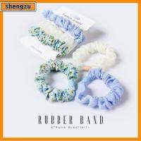 SHENGZU 3pcs แฟชั่นสำหรับผู้หญิง ผ้าชีฟองเส้นด้าย scrunchies อีลาสติก ที่มัดผม ยางรัดผม ฤดูร้อนฤดูร้อนฤดูร้อน หางม้าหางม้า เชือกมัดผม สำหรับผู้หญิง