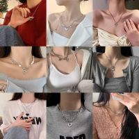 Fashion Pu Hollow Out Love Pendant Womens Accessories Semi Pearl  Alloy Chain Personalized Geometric Simple Necklace