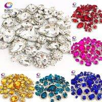 【CW】 22 Colors 50pcs/pack Size Grade Buckle claw RhinestoneSilver Base Galss Sew on Stones Diy/Clothing Accessories