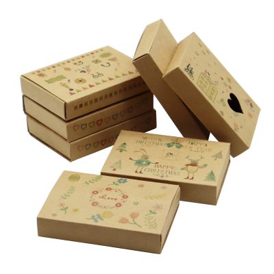 สบู่กระดาษคราฟท์/ กล่องทรงลิ้นชักดอกไม้20ชิ้นกล่องของขวัญขนมสำหรับงานหัตถกรรมสบู่ทำมือกล่องกระดาษคราฟท์