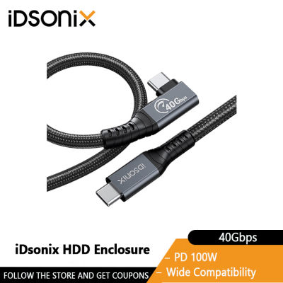 IDsonix Thunderbolt สายข้อมูลเข้ากันได้กับ Thunderbolt 4วิดีโอ8K 60Hz ชนิด USB C 40Gbps การถ่ายโอนข้อมูล PD100W สำหรับ Macbook