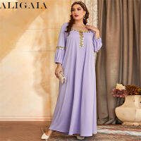 Aligaia vestido ขนาดบวกเสื้อคลุมรอมฎอน Eid musulmane Mubarak abaya ดูไบอาหรับตุรกีอิสลามปากีสถานฮิญาบชุดสำหรับ. ของผู้หญิง