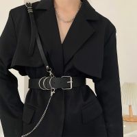 Punk Belt Women Dress Wide Chain Waistband Leather harness Ladies Corset Fashion Waist Belts Casual Dress PJ437