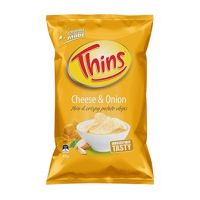 (แพ็ค6)Thins Cheese &amp; Onion Potato Chips 45g/ทินส์ชีส &amp; มันฝรั่งทอดหัวหอม 45g