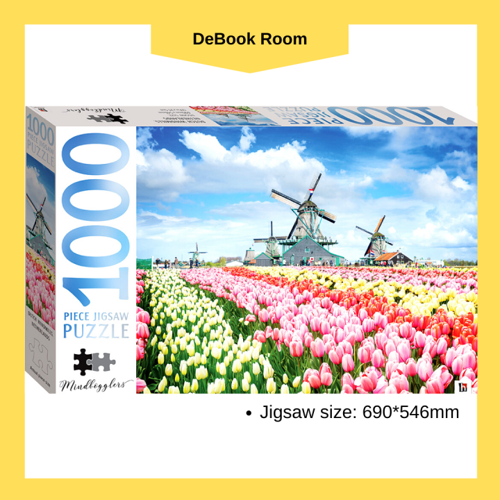 Hinkler 1000 Piece Jigsaw Puzzle: Dutch Windmills, Netherlands | Lazada