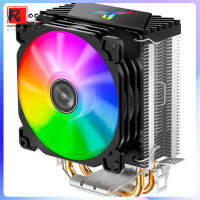 CR1200เครื่องทำความเย็น CPU RGB 3Pin 2ท่อความร้อน CPU ฮีทซิงค์โคมไฟอัตโนมัติพัดลมระบายความร้อนสำหรับ LGA 775/1150/AM4/AM3 +/AM3