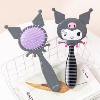 Sanrios Anime Kuromi Hand-held Makeup Comb Air Cushion Massage Combs Cartoon Hair Brush Women Portable Styling Tools Gift