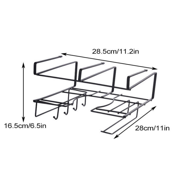 under-shelf-basket-pot-lid-storage-rack-with-hooks-multipurpose-under-cabinet-organizer-kitchen-supply-storage-rack-shelf-basket