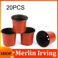 Merlin Irving Shop 20pcs Garden Planter Nursery Plant Grow Pots Cup for Flower Plastic Pot Gardening Tools Home Tray Box Grow Pots