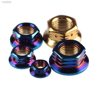 ♕♚ M6/M8/M10/M12 Motorcycle Burnt Titanium Nuts 304 Stainless Steel Color Gold Screw Caps Electric Bike Bike Conversion Lock Nuts