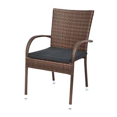"โปรโมชั่น"เก้าอี้ทานข้าวหวายเทียม FONTE รุ่น GC-1867A-SRP ขนาด 56.5 x 63.5 x 89 ซม. สีน้ำตาล"ส่งด่วนทุกวัน"